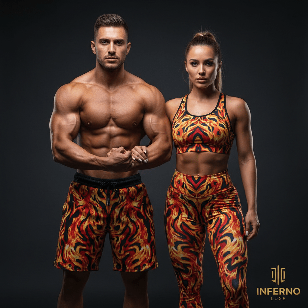 TITAN HIS & HER Matching Tiger Flame Set