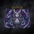 TITAN Crown Edition Women's Cozy Boxer Shorts — Celestial Moon Goddess Tattoo Art