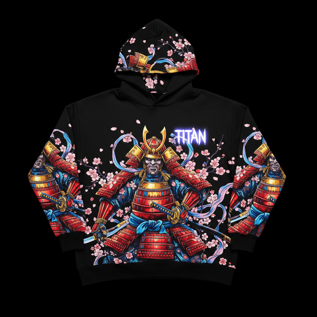 TITAN HIM Samurai Warrior Oversized Hoodie