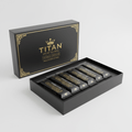 TITAN Protein Bar Variety Pack 10-Pack Crown Edition — matte black gift box