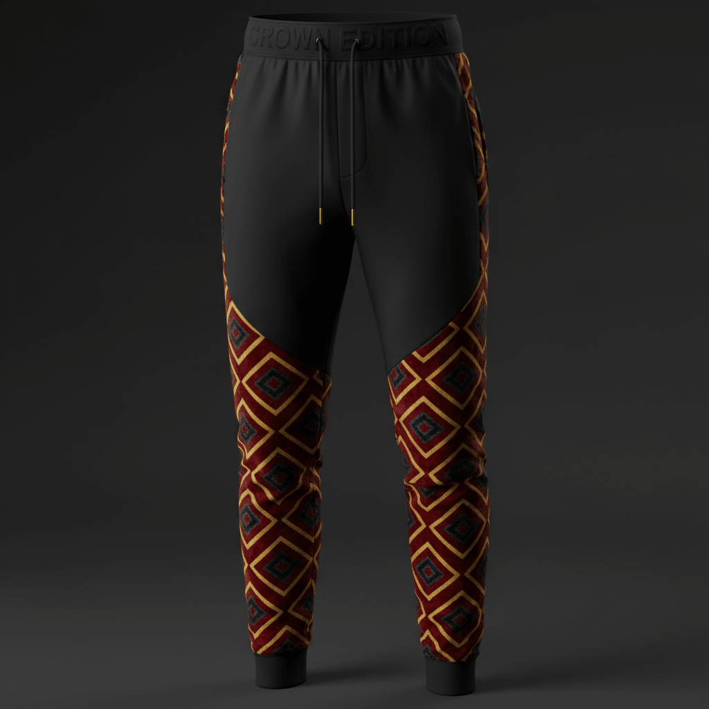 TITAN Congolese Kuba Kingdom Joggers — Royal Kuba Edition