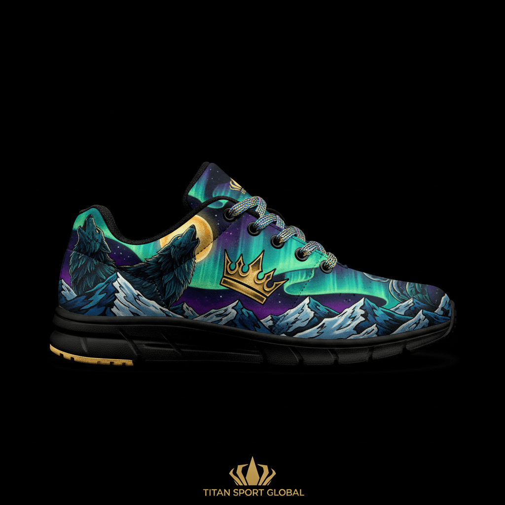 TITAN Crown Edition Color Aurora Wolf Women's Training Shoe Color Tattoo Art