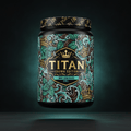 TITAN Whey Protein Mint Chocolate Chill - Crown Edition tattoo-style artwork