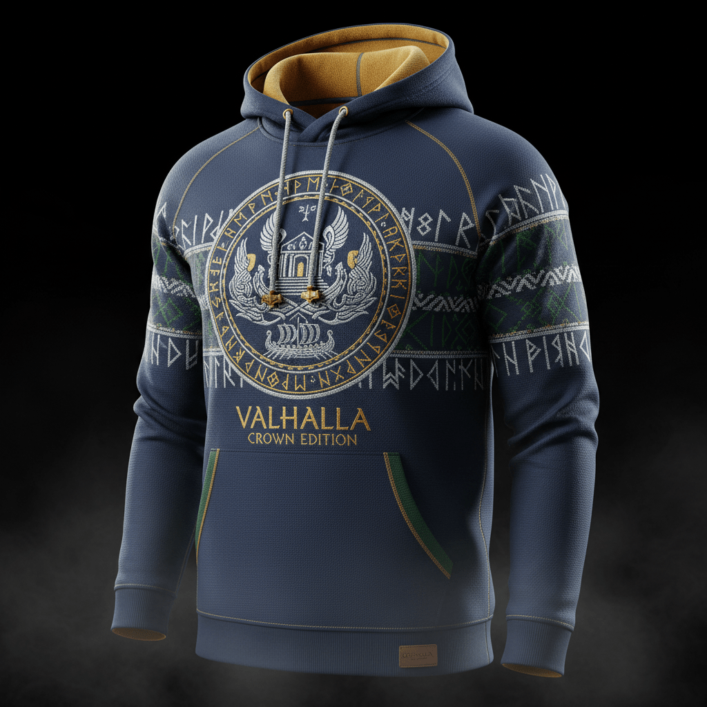 TITAN Norse Viking Rune Pullover Hoodie — Valhalla Edition