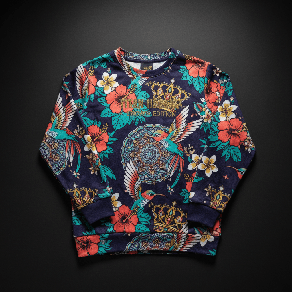 TITAN Crown Edition Girls Tropic Queen Crewneck Sweatshirt