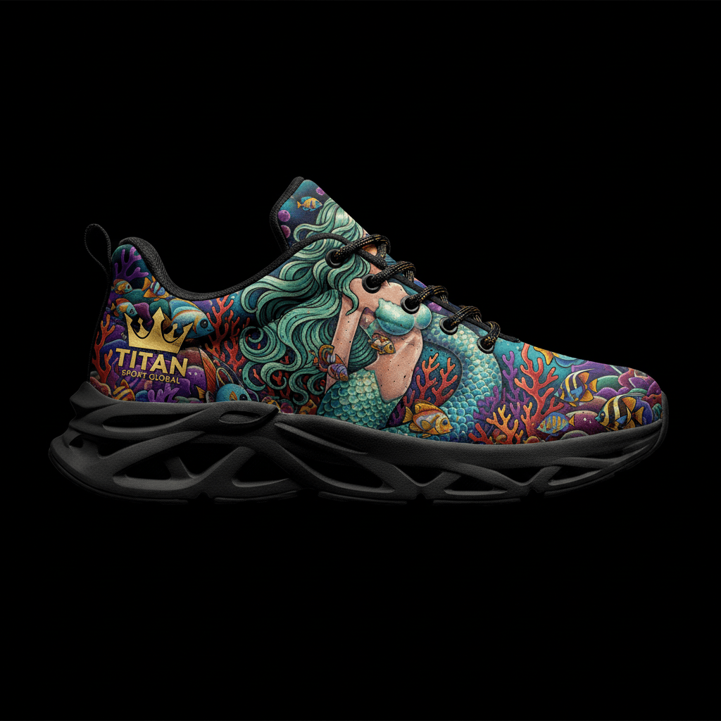 TITAN Crown Edition Color Mermaid Women's Training Shoe Color Tattoo Art