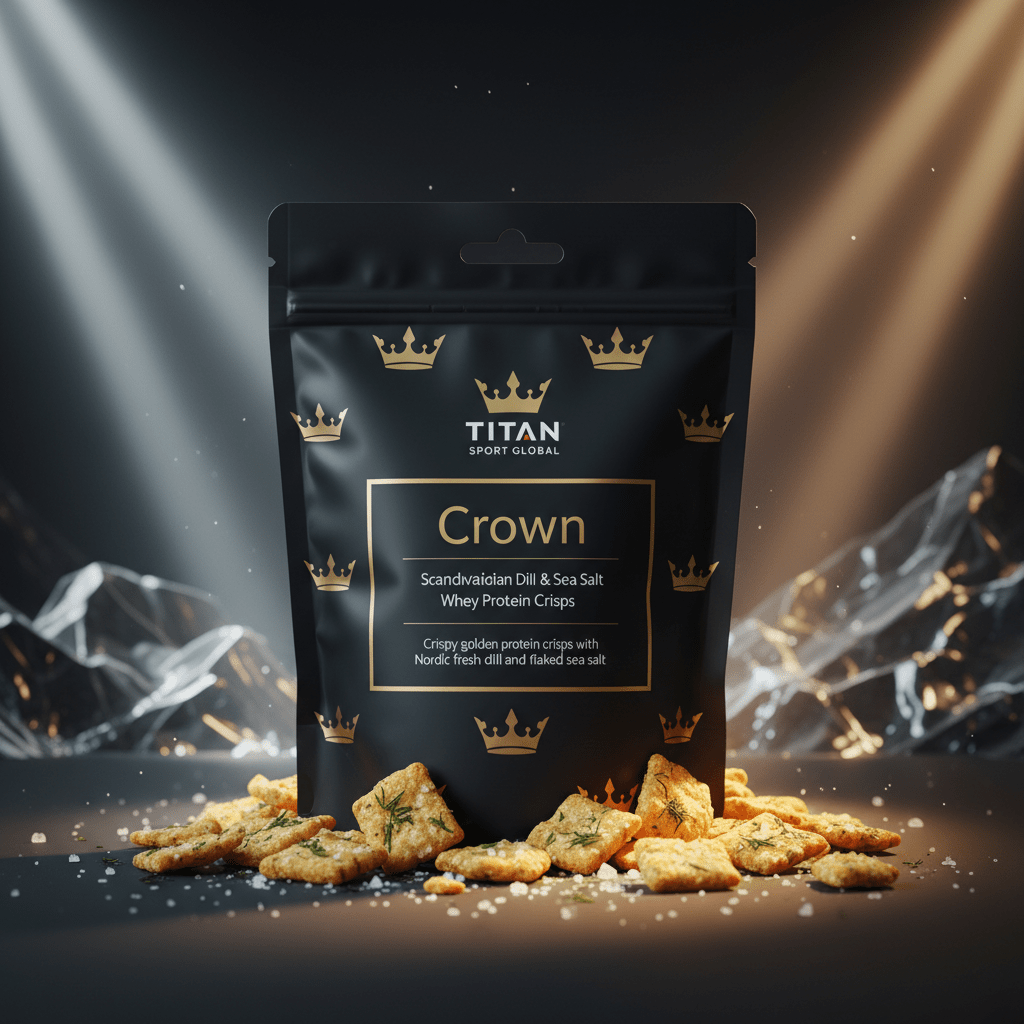 Crown Scandinavian Dill & Sea Salt Whey Protein Crisps - TITAN SPORT GLOBAL