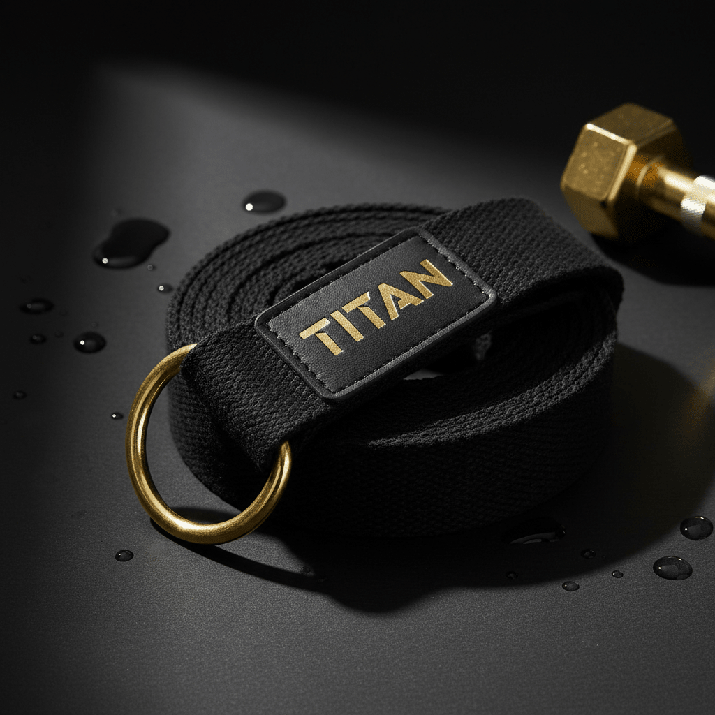 TITAN Yoga Strap - 8 Foot Cotton Belt with D-Ring