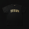 TITAN Training Tee - 1940 Champion premium black cotton with gold TITAN logo