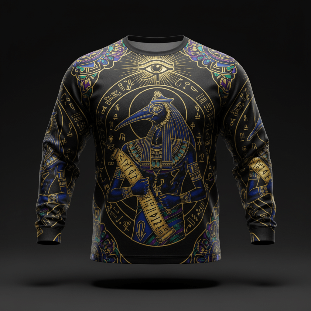 TITAN Plus Men's Thoth Wisdom Long Sleeve — Spiritual Crown Edition sizes 1X–5X