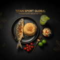TITAN Filipino Grilled Bangus Power Breakfast meal kit flat lay dark luxury