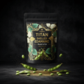 TITAN Organic Shelled Edamame Ready to Eat — ultra-premium luxury editorial product shot