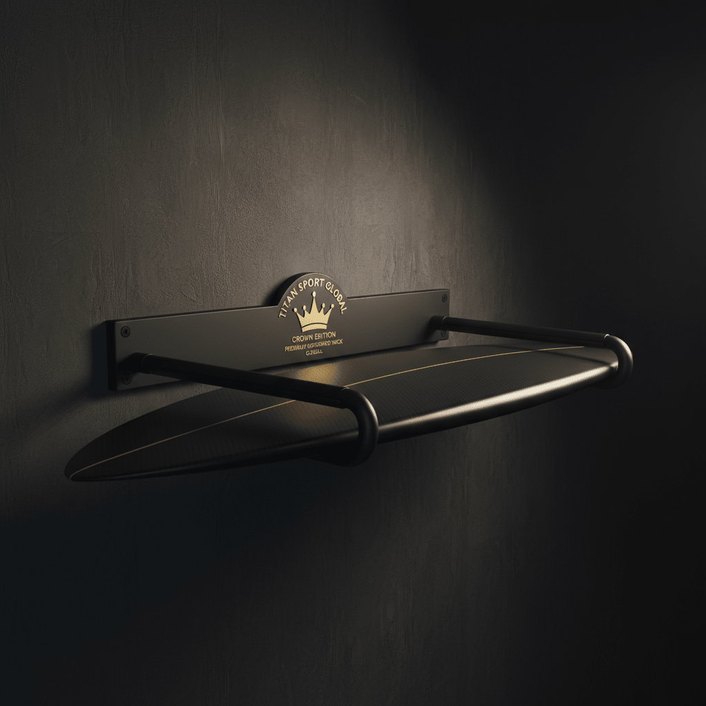 TITAN Crown Surfboard Wall Rack Steel Mount