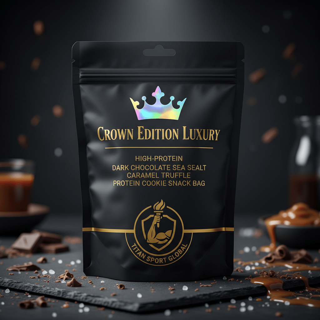 Crown Edition Dark Chocolate Truffle Caramel Protein Cookie — TITAN SPORT GLOBAL