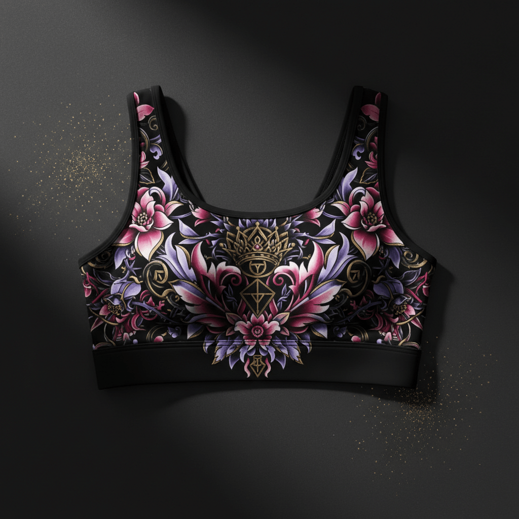 TITAN Crown Edition Women's Sports Bra — Sacred Bloom