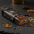 TITAN Dark Chocolate Orange Protein Bar — Crown Edition matte black packaging
