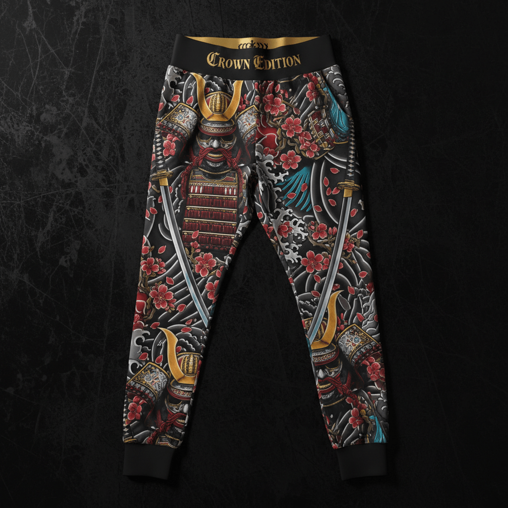 TITAN Crown Edition Tattoo Art Samurai Joggers Women's Athletic Bottoms