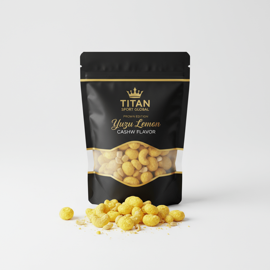 Crown Edition Yuzu Lemon Cashew Protein Bites — matte black Crown Edition pouch