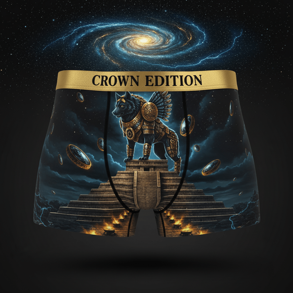 TITAN Teotihuacan Wolf Warrior Men's Boxer Briefs — Crown Edition