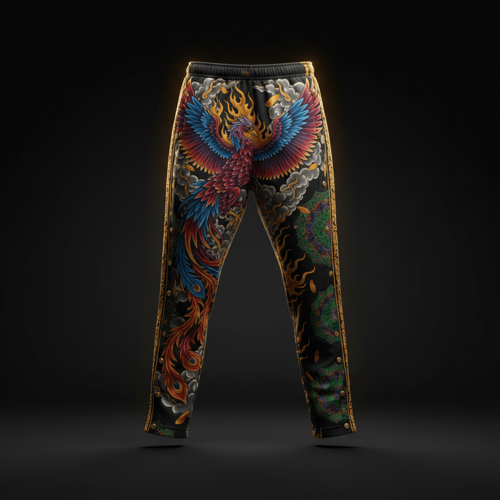 TITAN Women's Track Pants - Phoenix Peacock Crown Edition Design