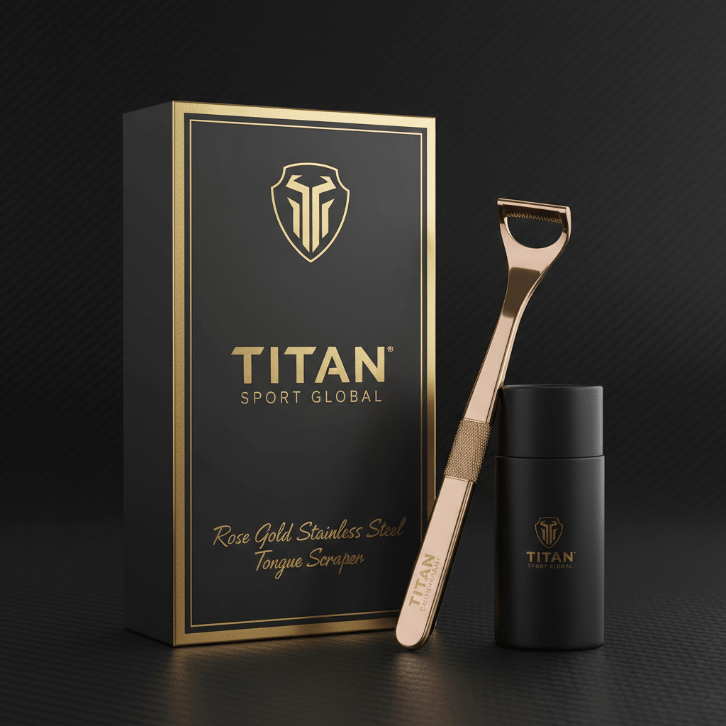 TITAN HER Tongue Scraper Rose Gold Stainless Steel