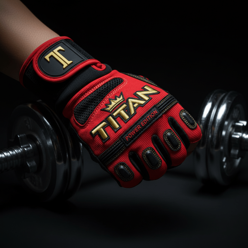 TITAN red power edition lifting gloves