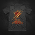 TITAN Pain is Temporary Compression Tee Warrior Scar Crown charcoal blood red gold battle scar warrior streetwear