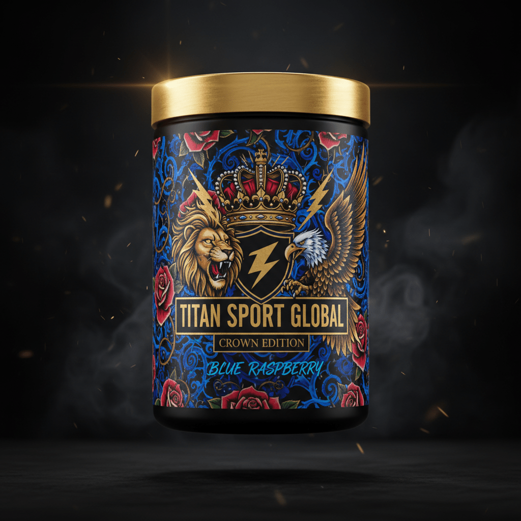 TITAN Vegan Pre-Workout Powder Blue Raspberry — Crown Edition
