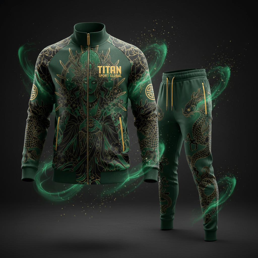 TITAN Crown Edition The Jade Empress Tracksuit Jade Green Black