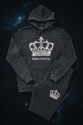 TITAN Men's Diamond Crown Sweatsuit Set flat lay GOAT SWAG Edition
