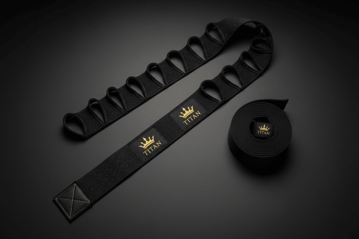 TITAN Stretching Strap Crown Edition - 10-loop heavy-duty nylon flexibility strap
