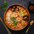 TITAN Singaporean Laksa Seafood Muscle Dinner Bowl
