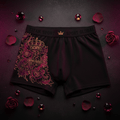 TITAN Women's Cozy Boxer Shorts Crown Edition Magenta Gold