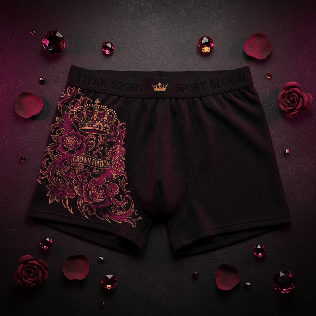 TITAN Women's Cozy Boxer Shorts Crown Edition Magenta Gold