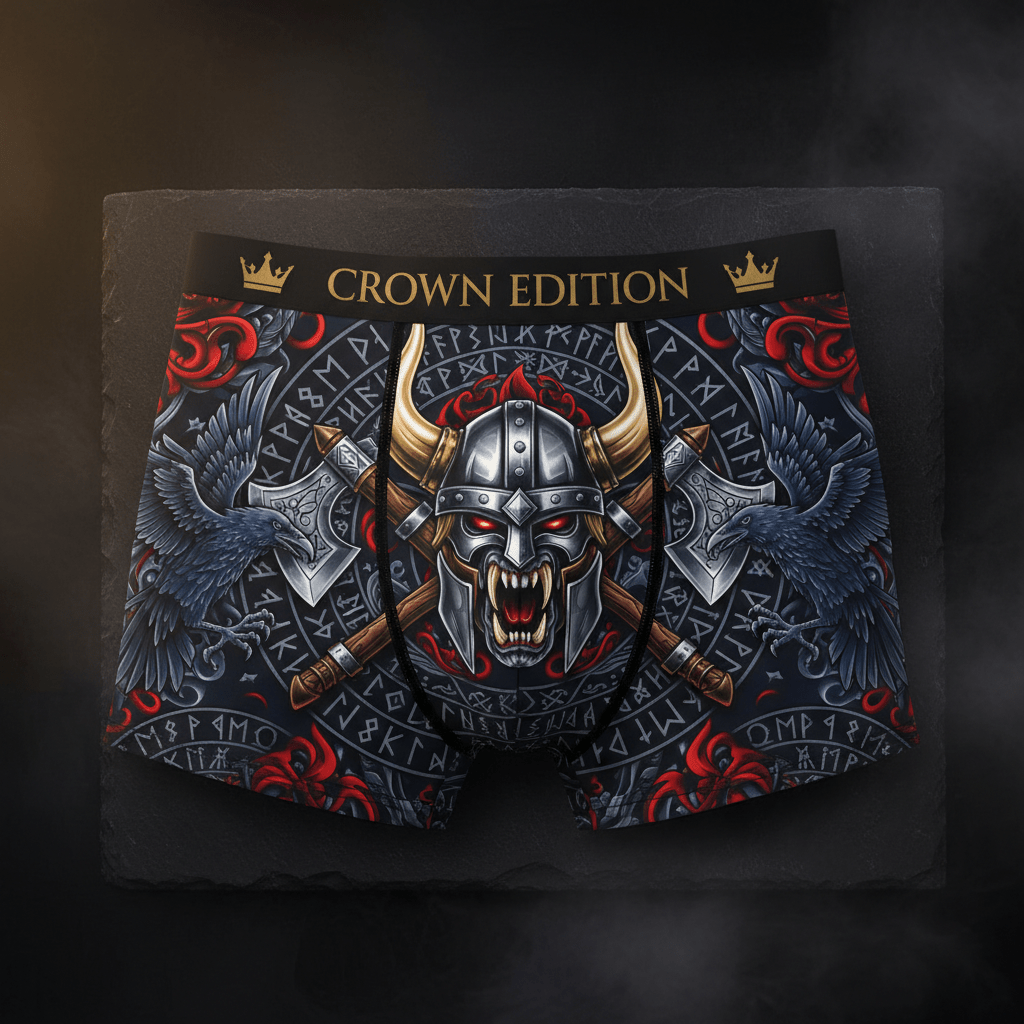 TITAN Crown Edition Men's Boxer Briefs — Viking Warrior Tattoo Art