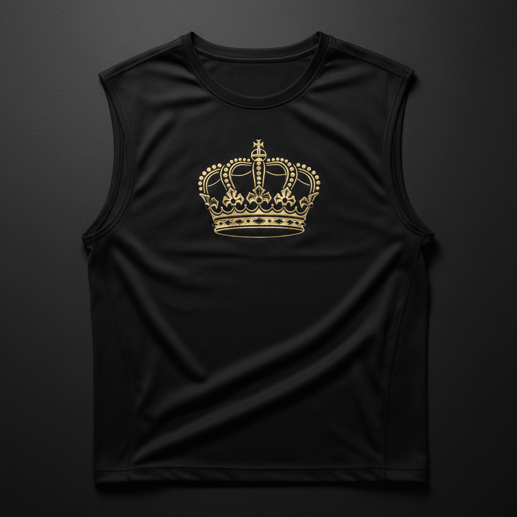 TITAN Crown Muscle Tee Midnight Black