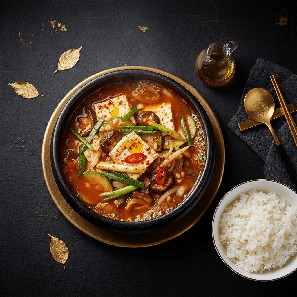 TITAN Korean Doenjang Jjigae Tofu Vegetarian Muscle Dinner Bowl