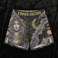 TITAN Crown Edition Tattoo Art Goddess Side-Slit Shorts Women's Athletic Bottoms