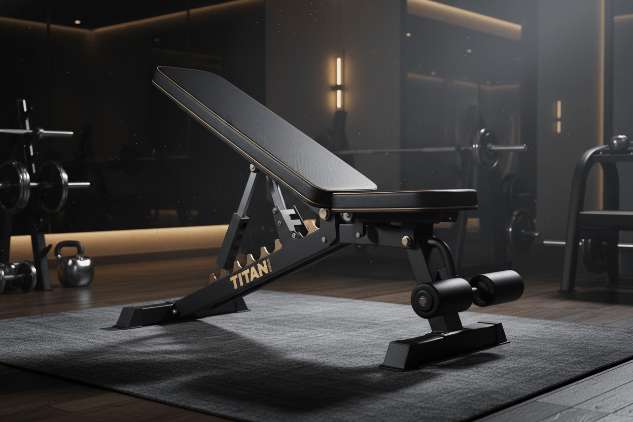 TITAN Crown Edition Decline Bench matte black gold