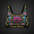 Holy & Whole Women's Sports Bra — TITAN Crown Edition tattoo artwork