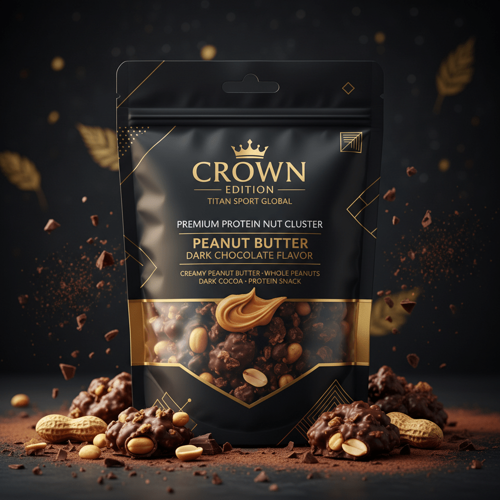 Crown High-Protein Dark Chocolate Peanut Butter Clusters