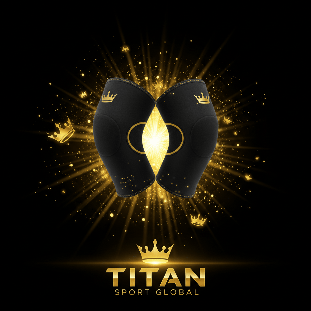TITAN SPORT GLOBAL pro compression knee sleeves 7mm neoprene pair