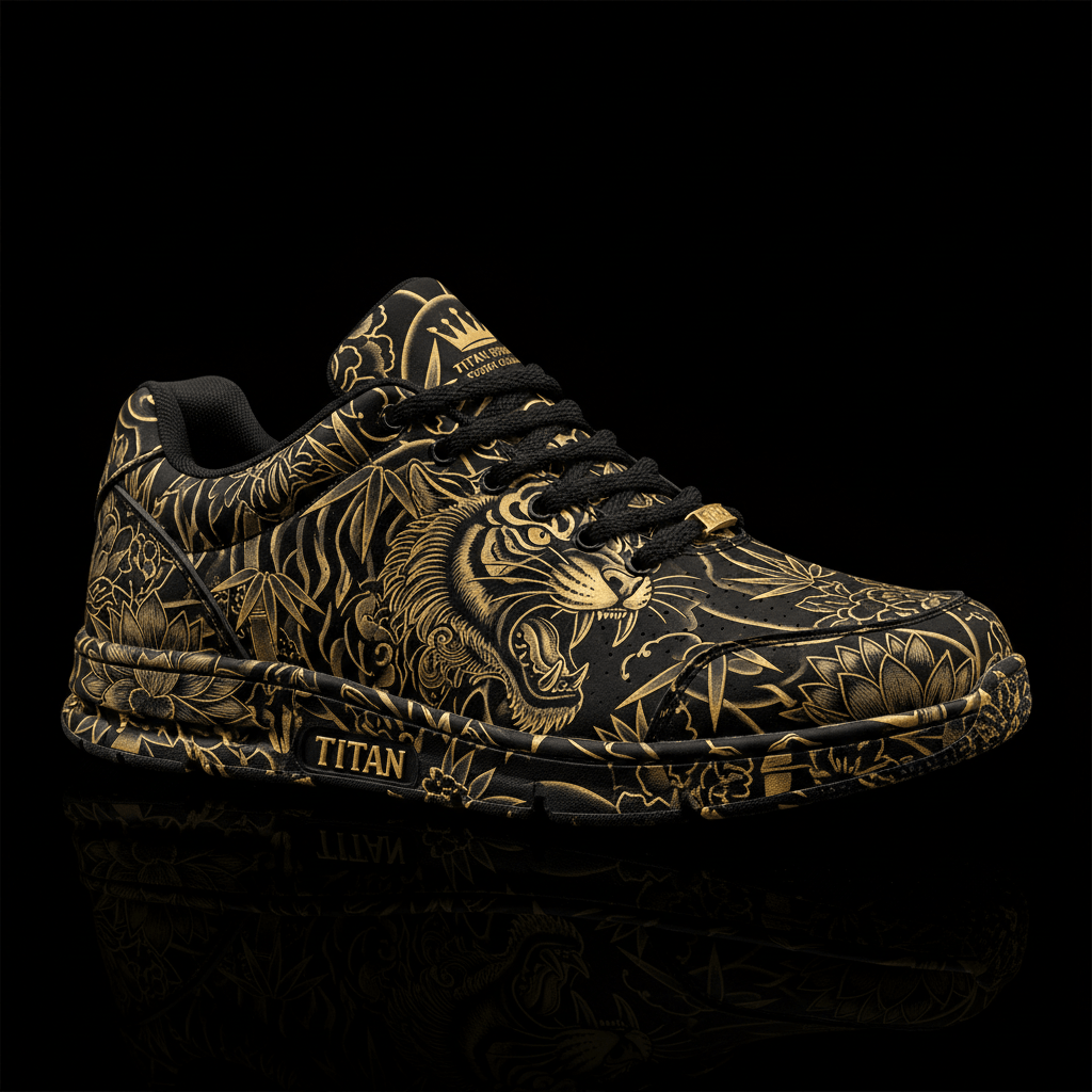 TITAN Crown Edition Roaring Tiger Men's Training Shoe Tattoo Art