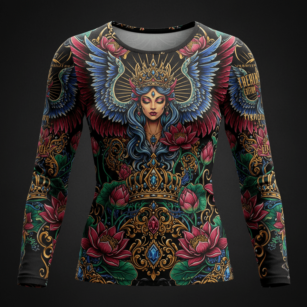 TITAN Women's Long Sleeve Tee - Dragon Goddess Crown Edition Design