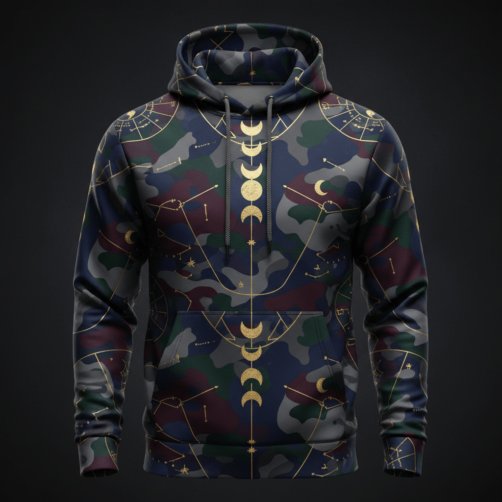 TITAN Men's Performance Hoodie — Midnight Camo dark luxurious design