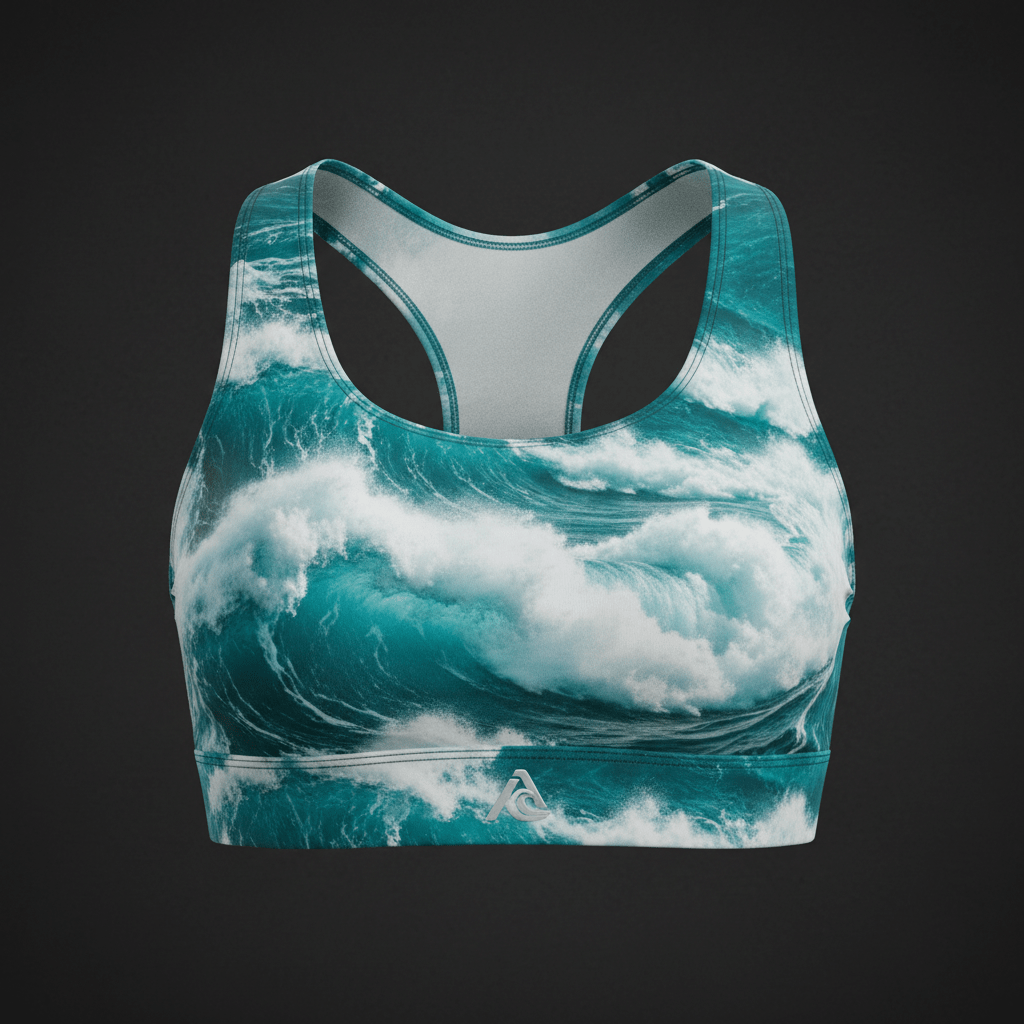 TITAN SWAG HER Sports Bra — Ocean Wave