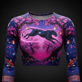 TITAN Women’s Neon Panther Sakura Dusk Long Sleeve Crop — Kuroneko Edition