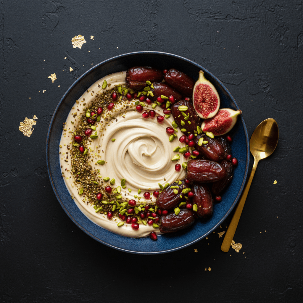 TITAN Middle Eastern Tahini Date Crown Bowl — premium vegan breakfast meal plan