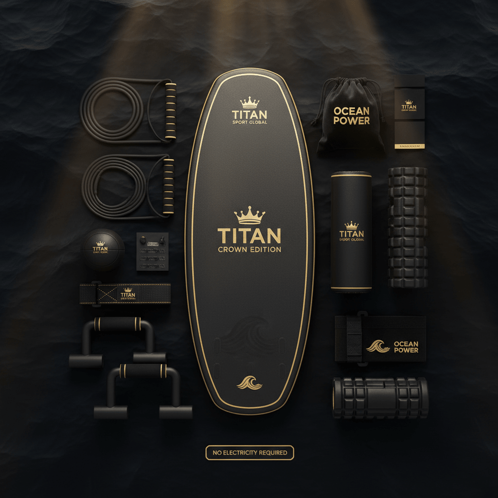 TITAN All-In-One Surfer's Strength & Balance Home Gym Kit Crown Edition