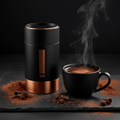 TITAN Protein Hot Chocolate – Dark Cocoa, premium product photography